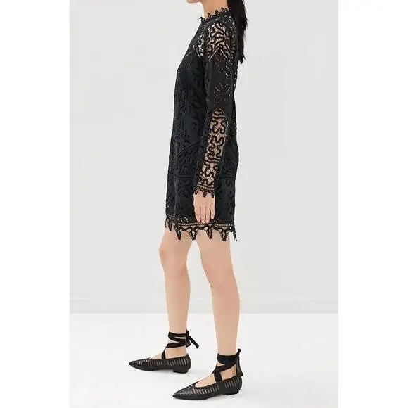 Ulla Johnson Eleni Noir Black Lace Dress 6 - sanvalentin.cl